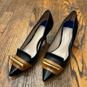 Stuart Weitzman black leather heels